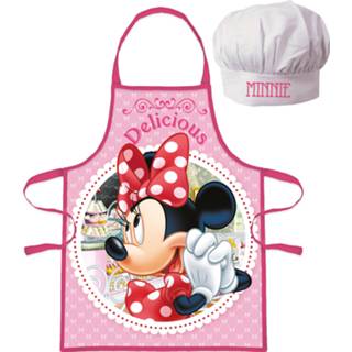 👉 Schort active kinderen Disney Minnie Mouse met koksmuts voor