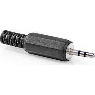 👉 Jack connector zwart active Soldeerbare 2,5mm Stereo (m) - Met Grommet 4012386065661