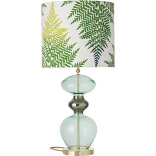 👉 Tafellamp crème a++ groen glas EBB & FLOW Futura tafellamp, Fern Leaves