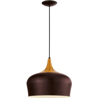 👉 Hang lamp bruin Obregon - mooi gevormde hanglamp in