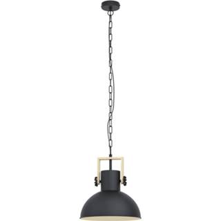 👉 Hanglamp zwart metalen staal a++ wit Lubenham met kap