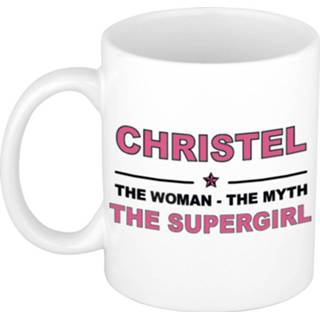 👉 Beker vrouwen Christel The woman, myth supergirl cadeau koffie mok / thee 300 ml