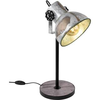 👉 Tafel lamp bruin a++ eglo metaal Tafellamp Barnstaple in industrie-design