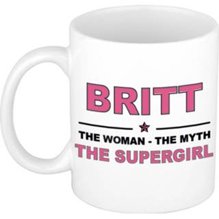 👉 Mok active vrouwen Britt The woman, myth supergirl collega kado mokken/bekers 300 ml