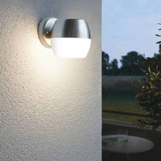 👉 Buiten wandlamp roestvrij staal a+ warmwit Moderne LED buitenwandlamp Oncala met glazen kap