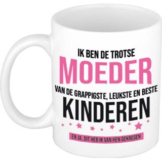 👉 Koffiemok active kinderen Trotse moeder van leukste cadeau / theebeker 300 ml