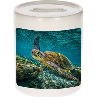 👉 Spaarpot One Size meerkleurig jongens meisjes Dieren zee schildpad foto 9 cm en - Cadeau spaarpotten schildpadden liefhebber 8720276879941