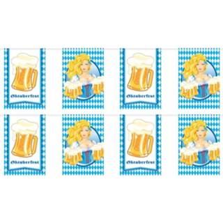 👉 2x Feestartikelen Oktoberfest vlaggenlijntje/slingertje 10 m