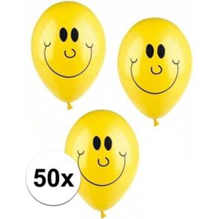 👉 Gele smiley ballonnen 50 stuks