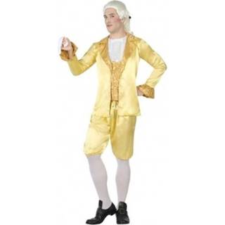 👉 Verkleedkostuum geel polyester mannen XL Goedkoop lakei verkleed kostuum voor heren