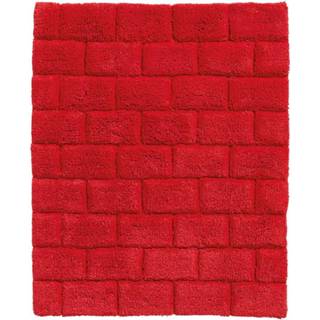 👉 Badmat rood katoen Seahorse Metro - 100% (50x60 Cm) Red 8719002126794