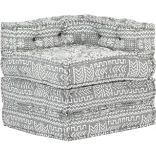 👉 Poef grijs stof active modulair lichtgrijs 8719883867359