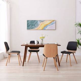 👉 Eetkamerstoel zwart kunstleer active Eetkamerstoelen 4 st 8720286020487