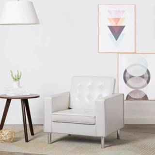 Fauteuil wit kunstleer active 8718475622888