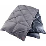 👉 Deken grijs zwart uniseks Nordisk - Kiby Packable Down Travel Blanket maat 200 x 140 cm, grijs/zwart 5703384098872