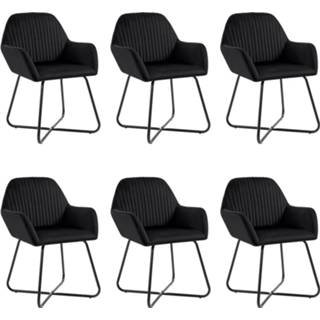 👉 Eetkamerstoelen 6 st fluweel zwart