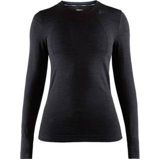 👉 Zwart s active vrouwen Fuseknit Comfort Rn L/S W Thermoshirt - Dames 7318572947542