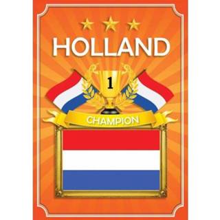 Deurposter oranje 3x Holland Ek/ Wk