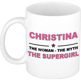 👉 Beker vrouwen Christina The woman, myth supergirl cadeau koffie mok / thee 300 ml