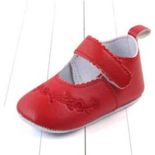 Schoenen rood PU leer active baby's Babymeisje eerste wandelaars schattige prinses wieg (rood)