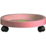 👉 Roze plastic active Universele Ronde Wielen Pot Lade Gemakkelijk Verplaatsen Plant Tuinplaat Standaard (Roze)
