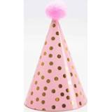👉 Hoed roze papieren gouden active feestelijke 10 STKS Harige Bal Verjaardag Kroon Verjaardagstaart Feestdecoratie (Roze Punt)