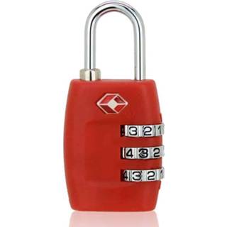 👉 Rood plastic active 2 STKS Douane-bagageslot Overzeese reisbagage Ritssluiting TSA-codeslot (rood)