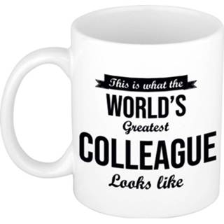 👉 Koffiemok active Worlds Greatest Colleague cadeau / theebeker 300 ml