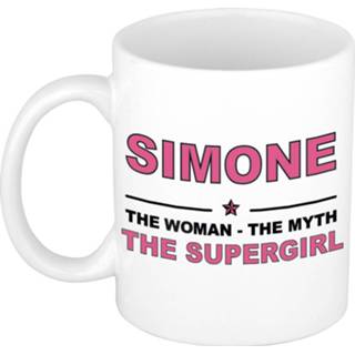 👉 Mok active vrouwen Simone The woman, myth supergirl collega kado mokken/bekers 300 ml