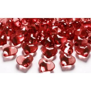 Rode rood Decoratie Hartjes Diamantjes 30 Stuks 5901157431202