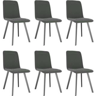 👉 Eetkamerstoelen 6 st fluweel grijs