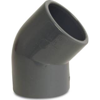 👉 Lijmmof grijs active Knie 45 graden PVC-U 40 mm 16 bar 4019305975858