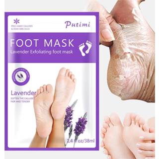 👉 Sock lavendel vrouwen Feet Exfoliating Lavender Foot Mask Peeling Calluses Spa Pedicure Socks