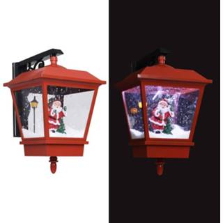 👉 Ledlamp male rood VidaXL Kerstwandlamp met LED-lampjes en kerstman 40x27x45 cm 8719883994857