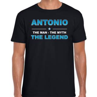 Shirt active mannen zwart Naam cadeau t-shirt Antonio - the legend voor heren