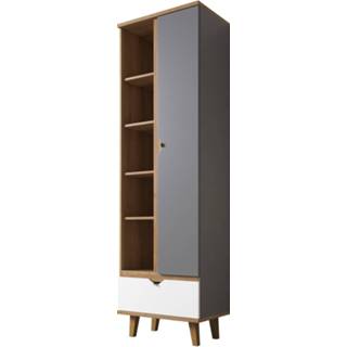 👉 Boekenkast grijs wit eiken Meubella - Macon 60 Cm 8720039242876