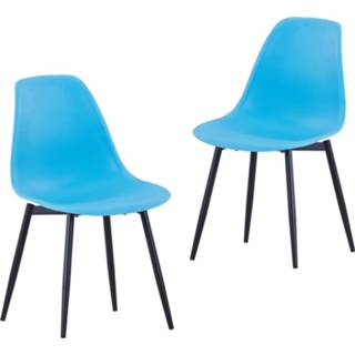 👉 Eetkamerstoel blauw PP active Eetkamerstoelen 2 st 8719883872346