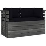 👉 Tuinbank grenenhout active 2-zits met kussens pallet massief 8720286256626