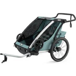 👉 Meisjes blauw kinderen THULE Kinderfietskar Chariot Cross 2 Alaska