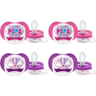 👉 Speen silicoon meisjes paars jongens Philips Avent Fopspeen ultra air SCF080/04 Collection Happy 6-18m Boy Mama/Ballon dubbelpak