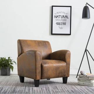 👉 Fauteuil bruin active kunstsuède 8719883593203