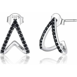 👉 Diamant oorbel zilveren active kleding S925 Sterling eenvoudige geometrische diamanten oorbellen