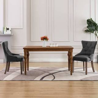 👉 Eetkamerstoel grijs stof active Eetkamerstoelen 2 st 8720286052464