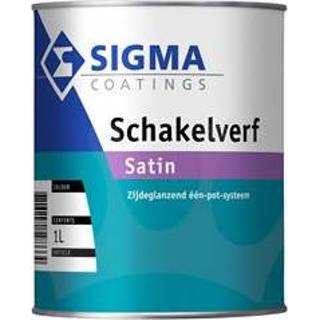 👉 Sigma Schakelverf Satin - Wit - 1 l