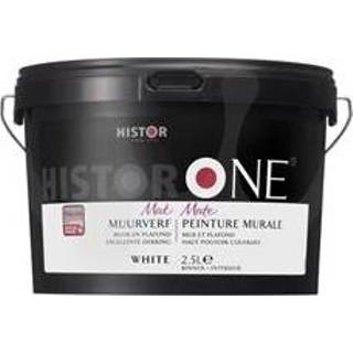 👉 Muurverf mat wit active ONE By Histor - 2,5 l 8716242707301