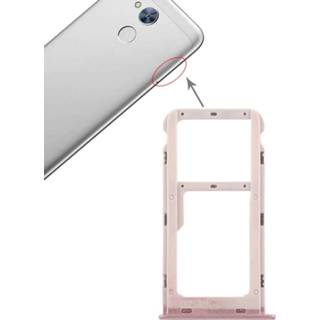 👉 SIM-kaartvak + SIM-kaartvak / Micro SD-kaart Lade voor Huawei Honor 6A (Roze)