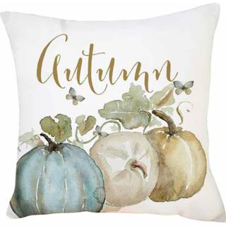 👉 Kussenslop pluche active 2 STKS Halloween Pompoen Korte Super Zachte Kussensloop Decoratie zonder Kussen Kern (Pompoen + Engels)