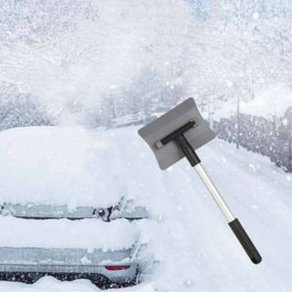 👉 Sneeuwschep grijs active 2 STKS Auto Intrekbare Sneeuwverwijderingsschop Sneeuwglazuur Tool (Grijs) 6922761599941