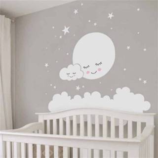 👉 Muursticker active kinderen Cloud Star Moon kinderkamer decoratie muursticker, afmeting: 157cm x 6922570937101