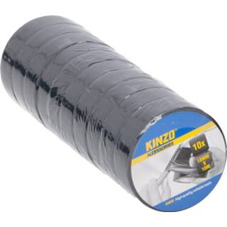 👉 Isolatietape zwart 10 Rollen Isolatie Tape - 18 Mm X Meter Isolerende 8719538368521